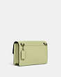 COACH®,TURNER FLAP CROSSBODY,Pebbled Leather,Large,Gunmetal/Pale Lime,Angle View