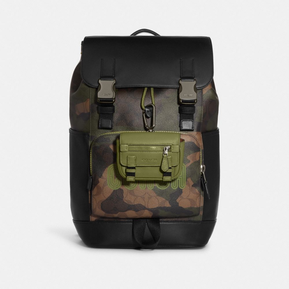 COACH®,Micro Track Key Fob,,Angle View