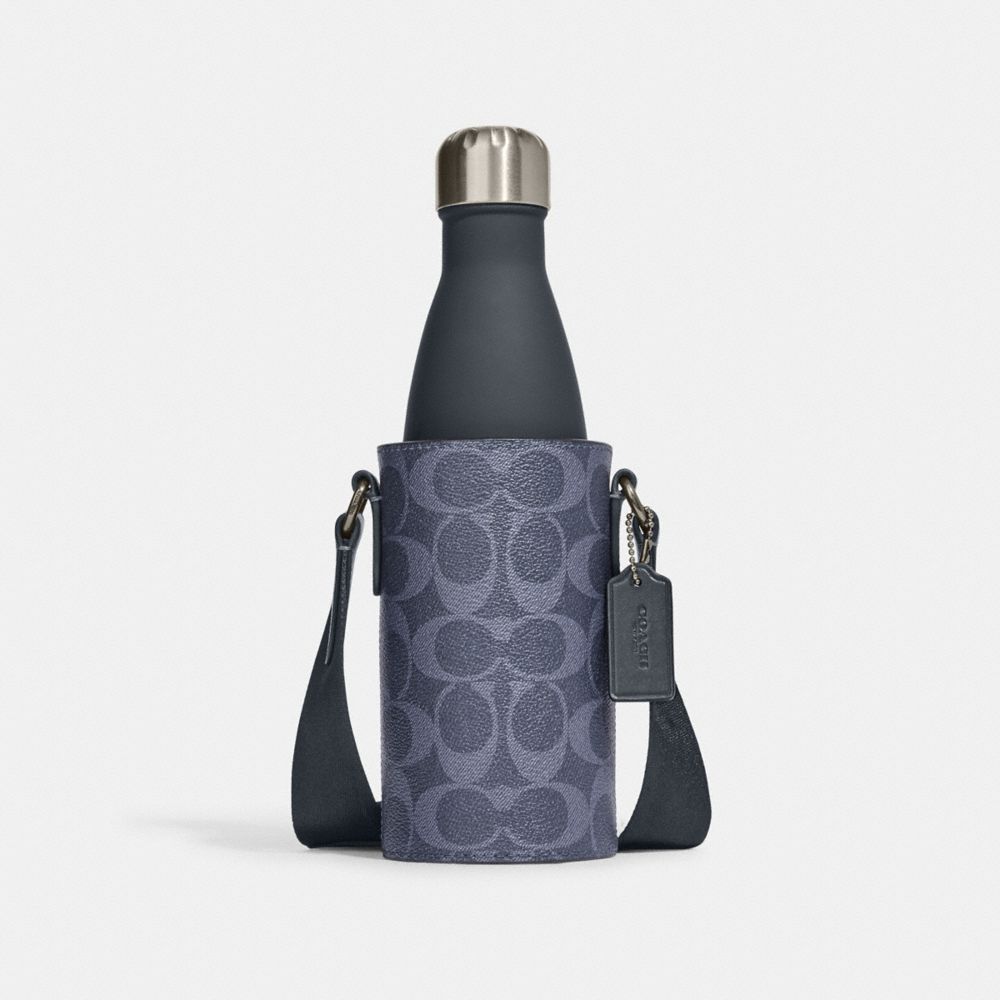 Mens Stylish Navy Blue Personalized Gym Water Bottle