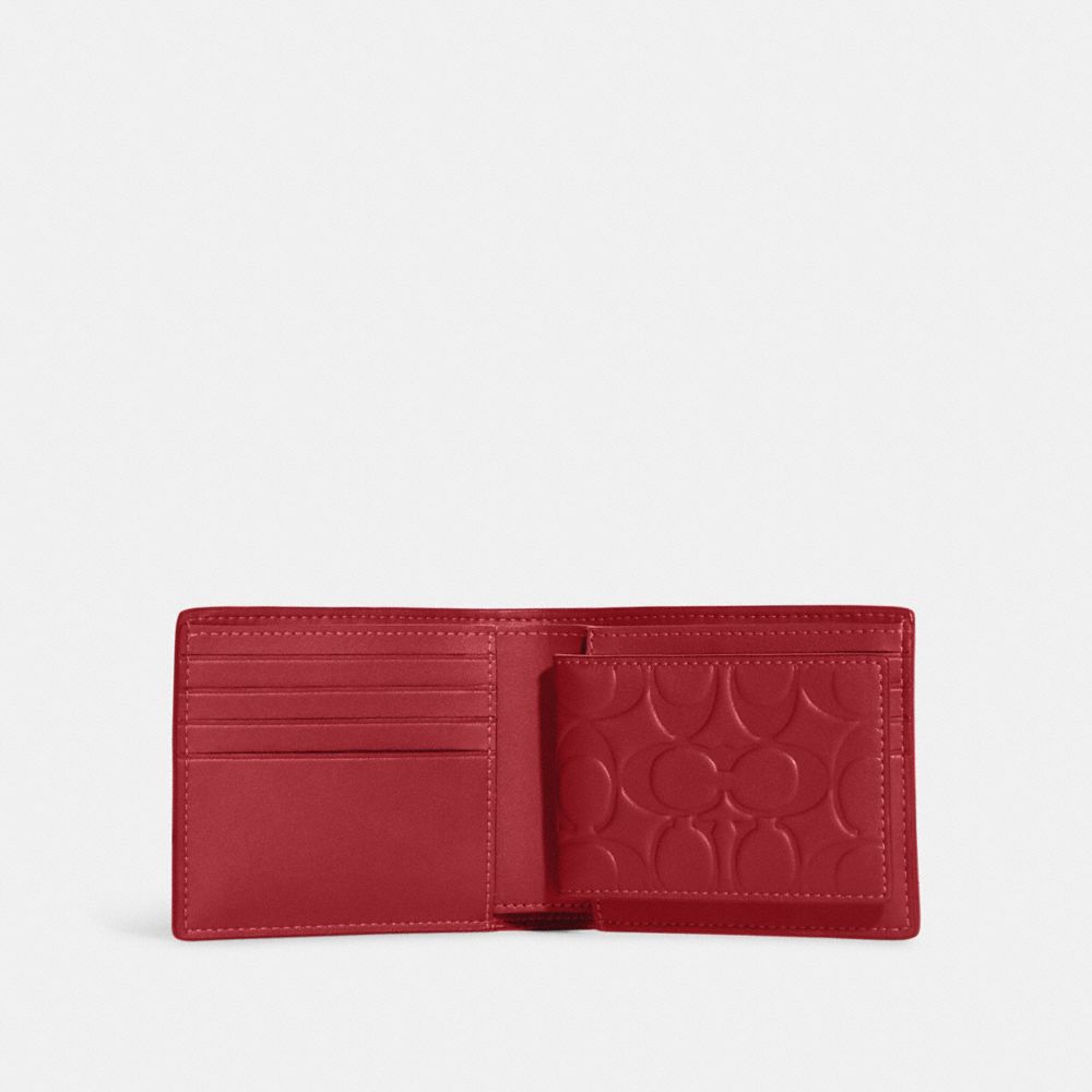 Red coach wallet mens sale