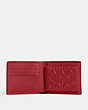 COACH®,3-IN-1 WALLET IN SIGNATURE LEATHER,Coated Canvas/Leather,Mini,Gunmetal/1941 Red,Inside View,Top View