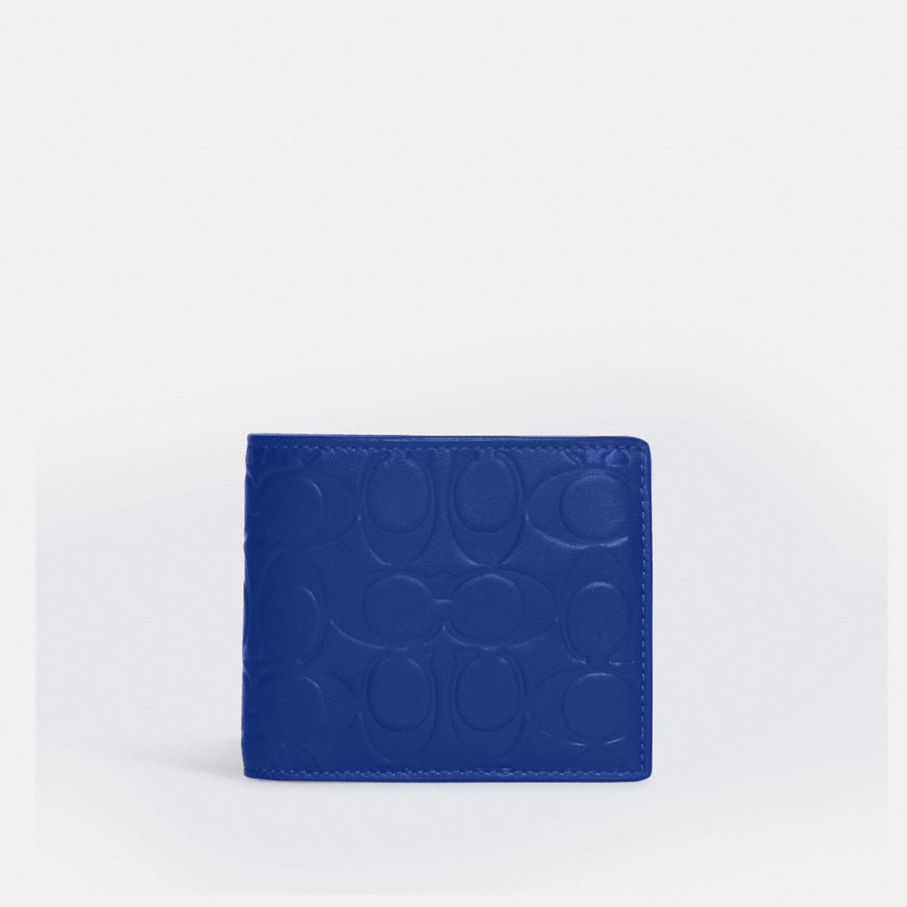 Leather wallet Coach Blue in Leather - 25742582