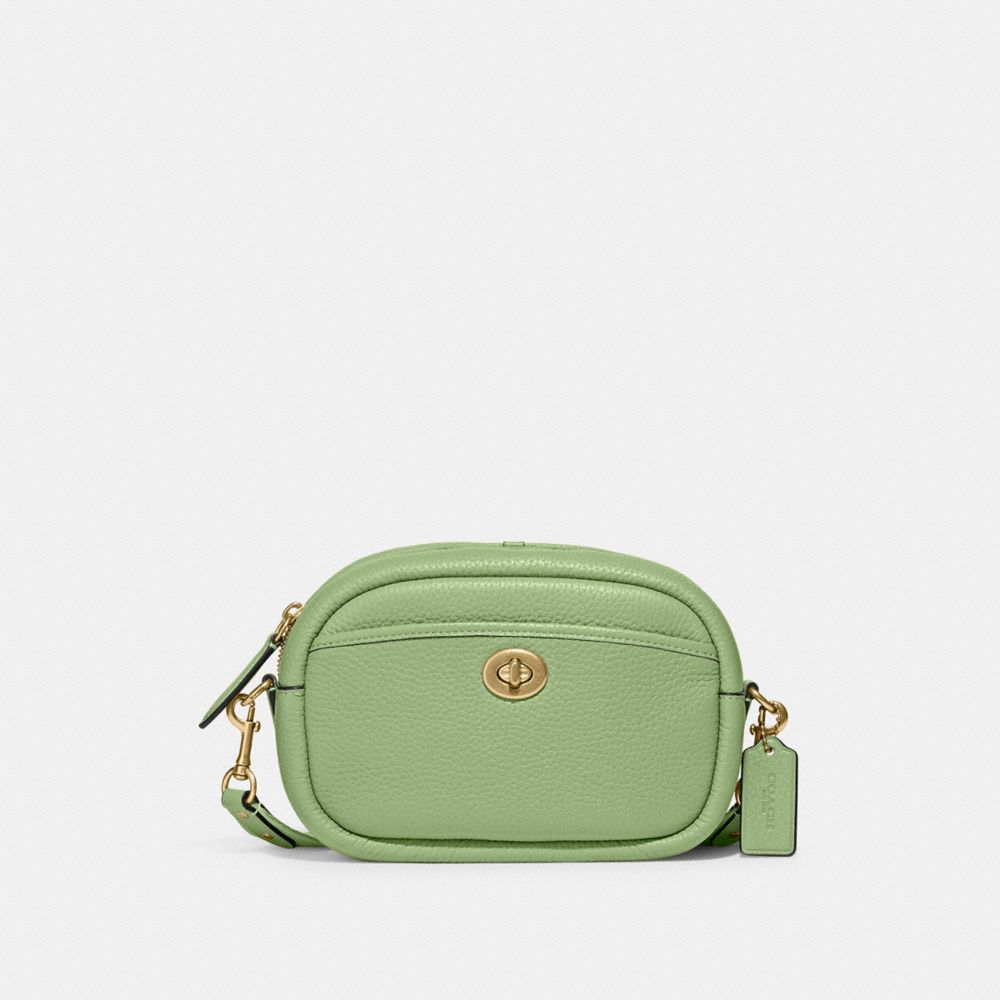 Coach Pebble Leather Camera Bag - Green