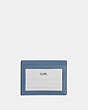 COACH®,SLIM ID CARD CASE,Refined Calf Leather,Gunmetal/Indigo,Back View