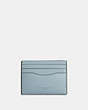 COACH®,SLIM ID CARD CASE,Refined Calf Leather,Gunmetal/Powder Blue,Front View