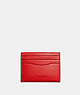 COACH®,SLIM ID CARD CASE,Refined Calf Leather,Miami Red,Front View