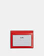 COACH®,SLIM ID CARD CASE,Refined Calf Leather,Miami Red,Back View