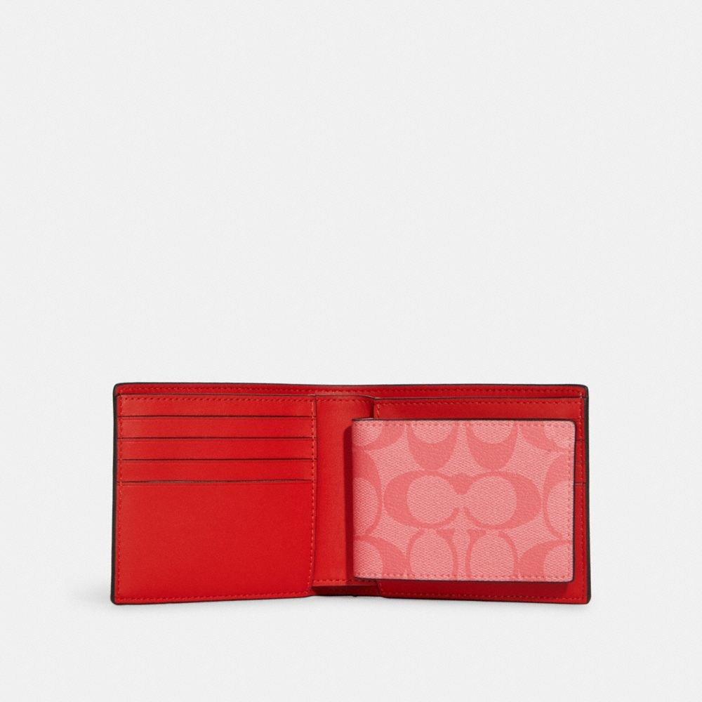 COACH®: 3 In 1 Wallet With Signature Canvas Detail