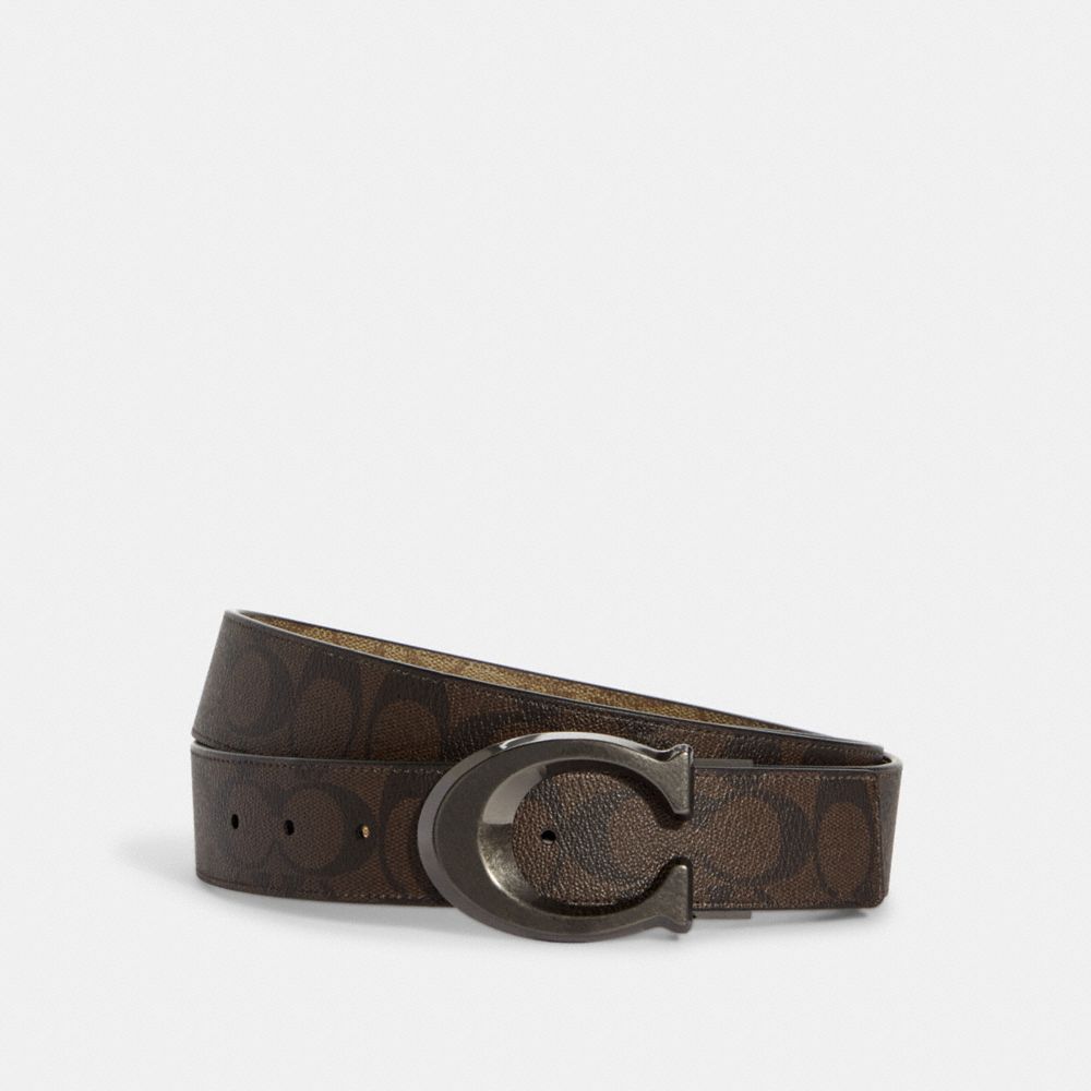 Coach Signature Buckle Cut To Size Reversible Belt, 38 Mm for men