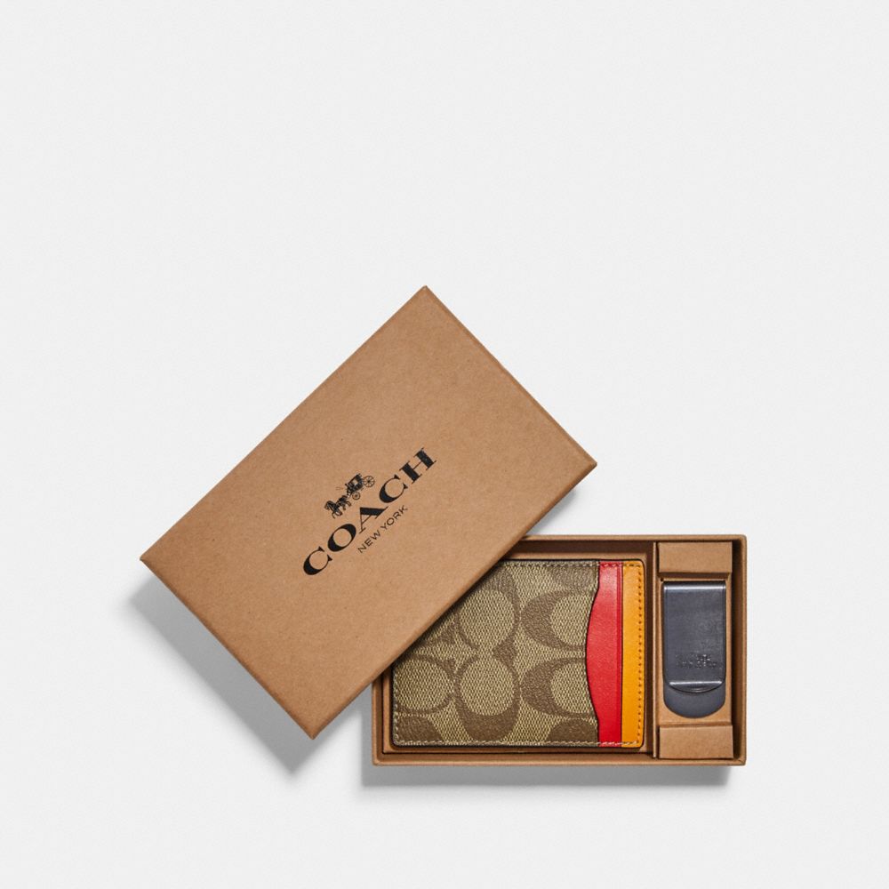 COACH®  Boxed 3 In 1 Card Case Gift Set In Colorblock Signature Canvas