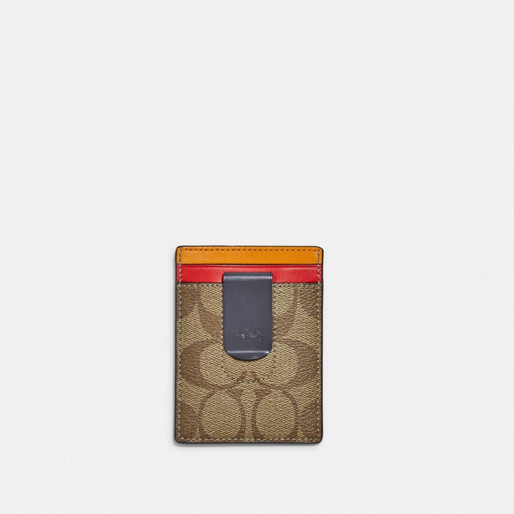 Boxed 3 In 1 Card Case Gift Set In Colorblock Signature Canvas