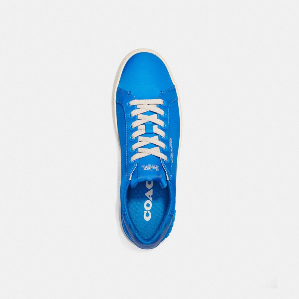 COACH®,CLIP LOW TOP SNEAKER,Bright Blue,Inside View,Top View