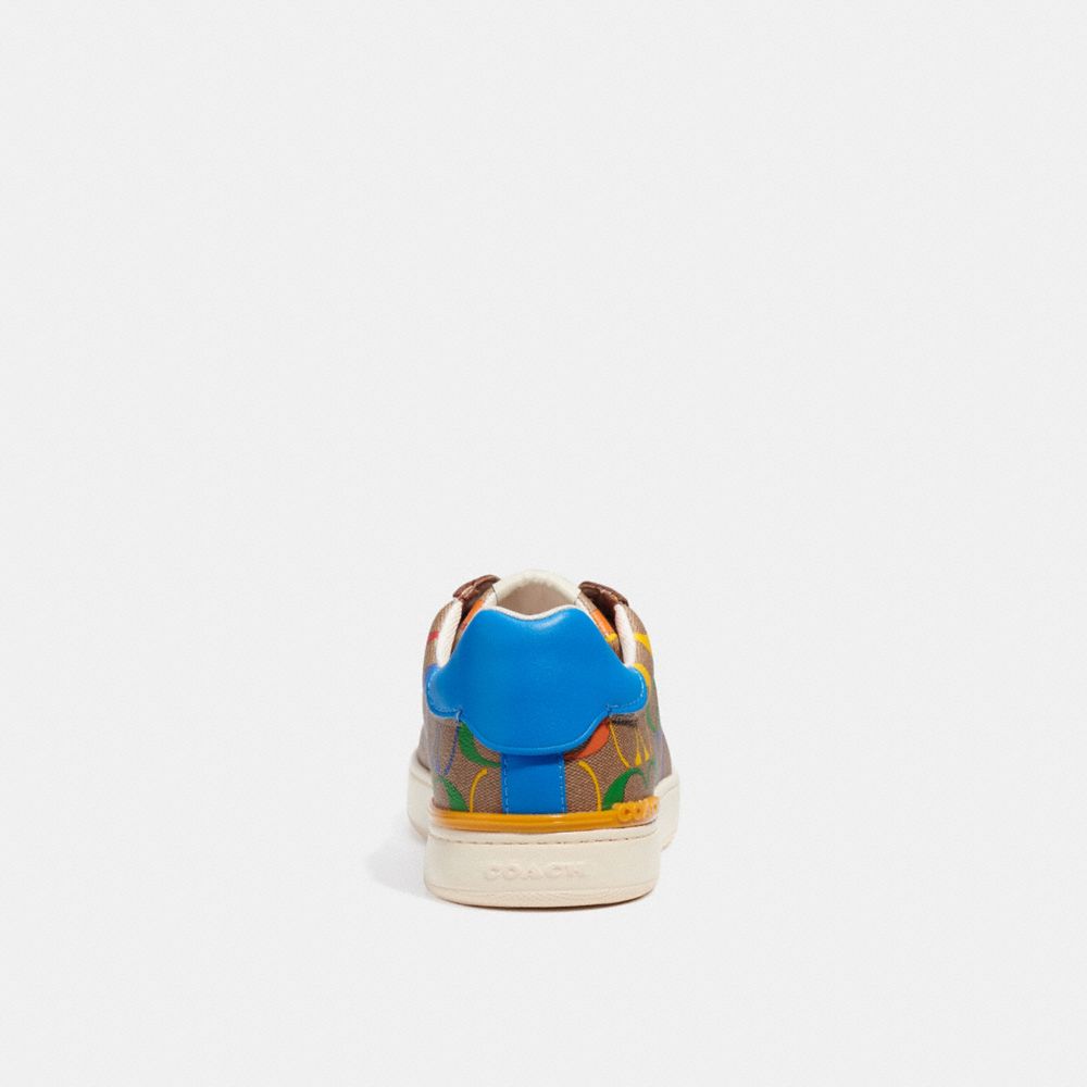 COACH®,Clip Low Top Sneaker In Rainbow Signature Canvas,,Alternate View