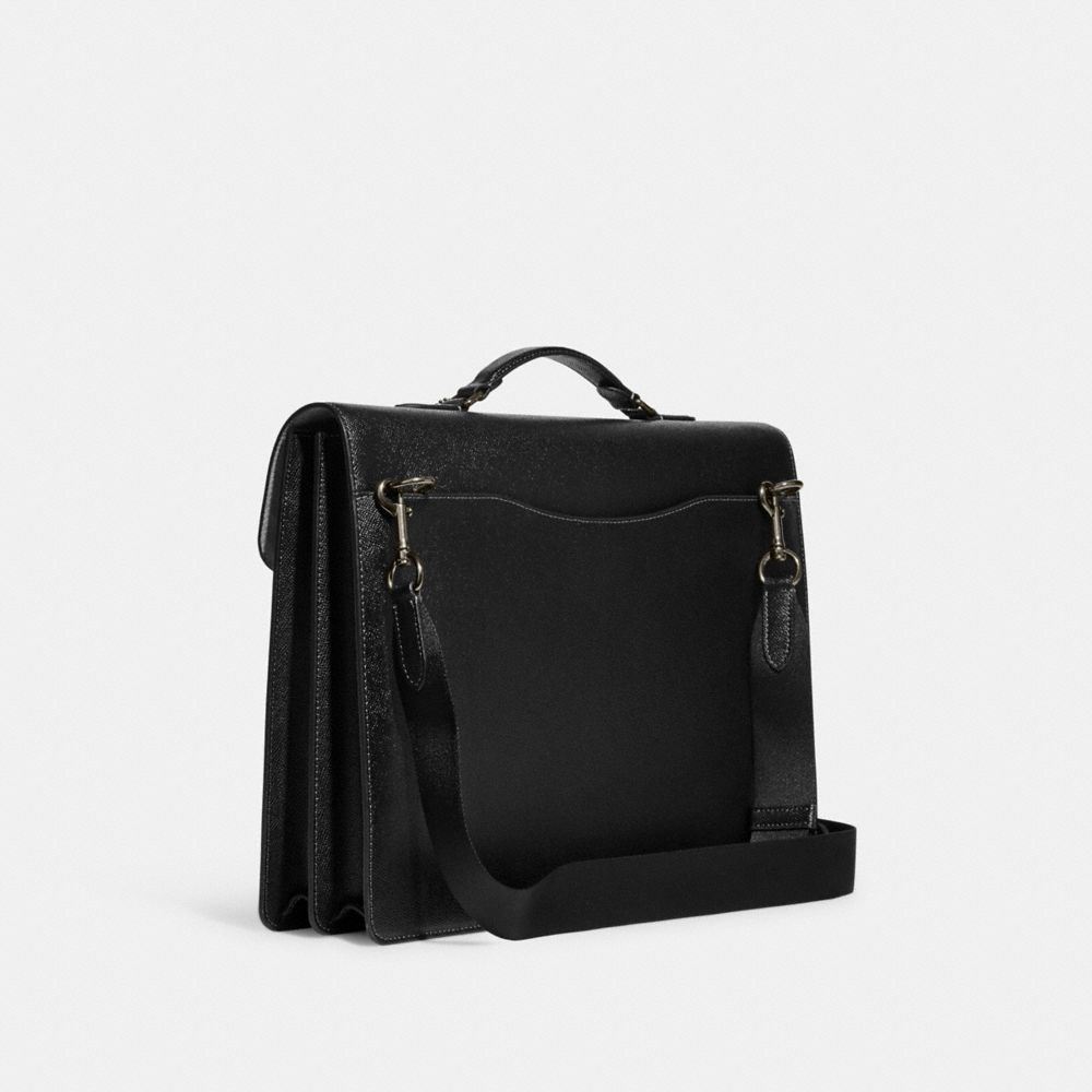 COACH Signature Briefcase Computer Bag Attache Bag  Leather laptop bag, Laptop  bag men, Coach briefcase