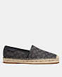 COACH®,ESPADRILLE,Charcoal/Black,Angle View