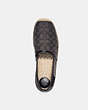 COACH®,ESPADRILLE,Charcoal/Black,Inside View,Top View