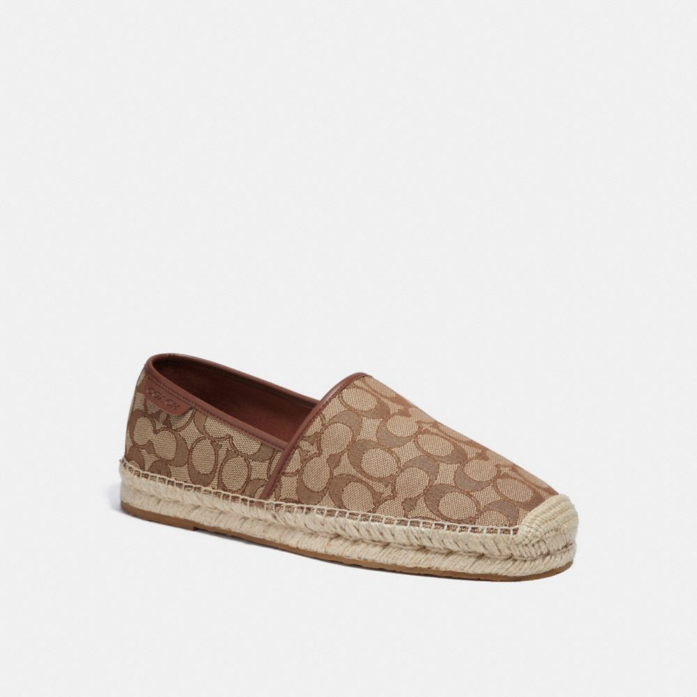 COACH®,ESPADRILLE,Tan/Saddle,Front View