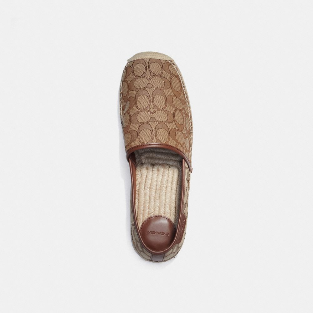 COACH®,ESPADRILLE,Tan/Saddle,Inside View,Top View