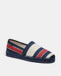 COACH®,ESPADRILLE WITH STRIPES,Midnight Red Multi,Front View