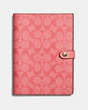 COACH®,NOTEBOOK IN COLORBLOCK SIGNATURE CANVAS,Pink Lemonade,Front View