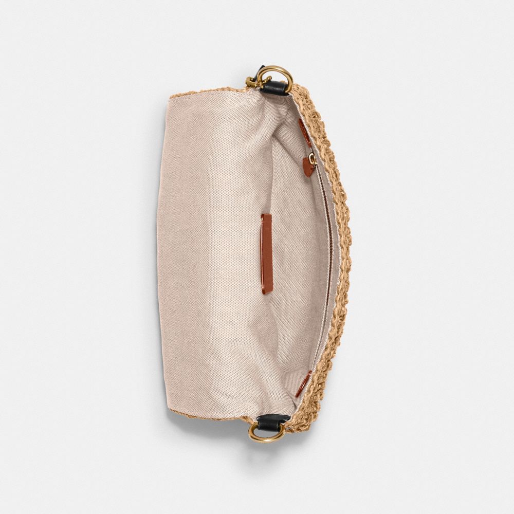 COACH®,PORTÉ-ÉPAULE TABBY SOUPLE,Paille/cuir lisse,B4/NATUREL/NOIR,Inside View,Top View