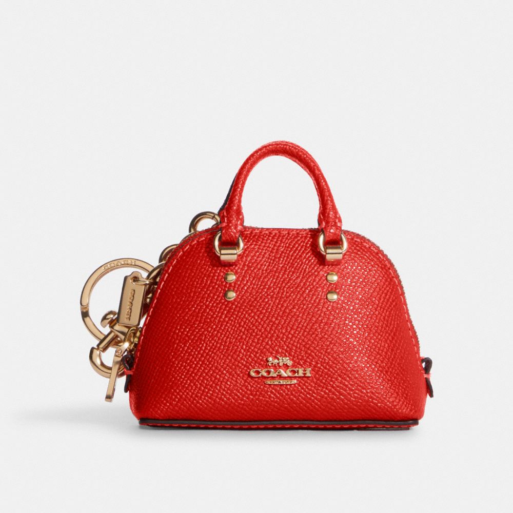 Coach Outlet Mini Katy Satchel Bag Charm in Red