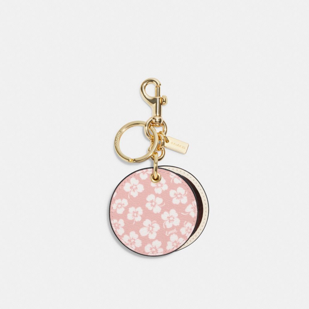 Shop Coach Mirror Bag Charm With Floral Print (CJ437) by ShinyVancouver