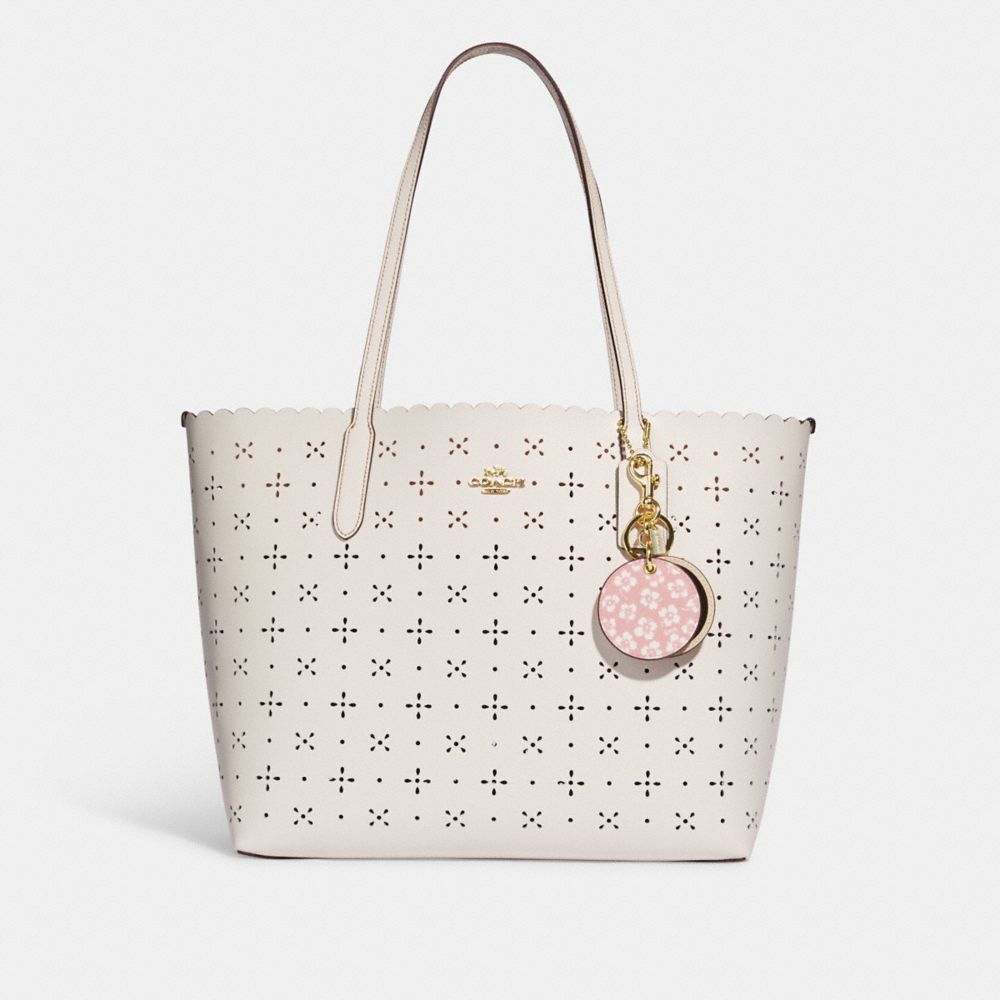 Shop Coach Mirror Bag Charm With Floral Print (CJ437) by ShinyVancouver