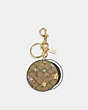 Mirror Bag Charm In Signature Canvas With Spaced Floral Print