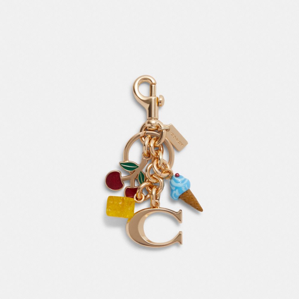 Coach Bag Charm Key Ring Signature Mixed Charms Cluster Cherry Dice Ice  Cream