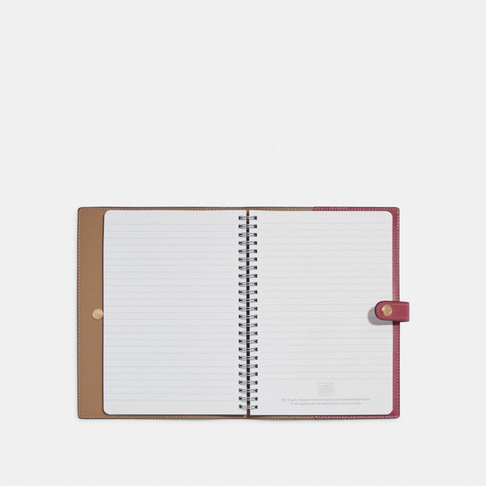 Notebook In Signature Canvas With Stripe Heart Print