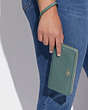 COACH®,LONG ZIP AROUND WALLET,Refined Calf Leather,Mini,Im/Marine,Detail View