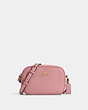 COACH®,MINI JAMIE CAMERA BAG,Pebbled Leather,Small,Anniversary,Gold/True Pink,Front View