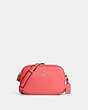 COACH®,MINI JAMIE CAMERA BAG,Pebbled Leather,Small,Anniversary,Gold/Pink Lemonade,Front View