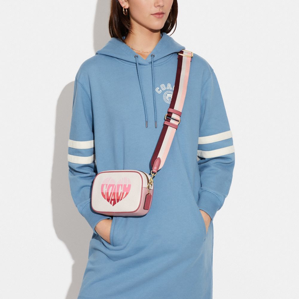 COACH OUTLET®  Mini Gallery Crossbody With Stripe Heart Print