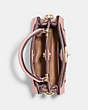 COACH®,MINI LANE TOP HANDLE WITH WHIPSTITCH,Medium,Gold/Pink Multi,Inside View,Top View