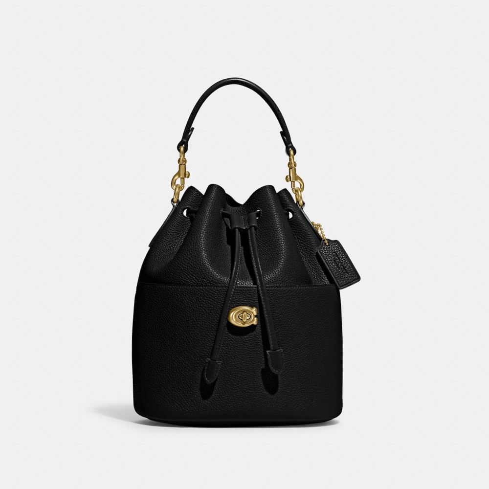 Coach leather hot sale bucket bag