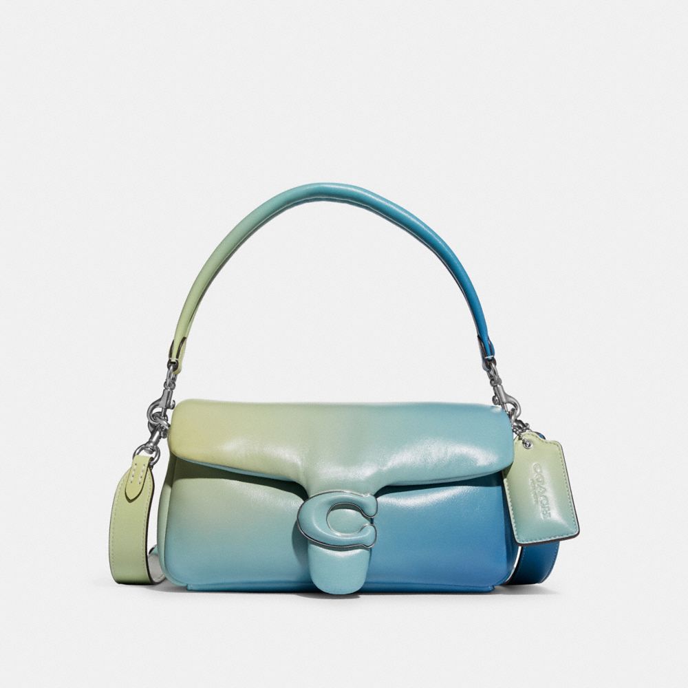 Coach Blue Leather Ombre Large Tote Bag With Drop In - Bunting