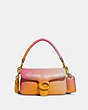 COACH®,PILLOW TABBY SHOULDER BAG 18 WITH OMBRE,Nappa leather,Mini,Brass/Petunia Multi,Front View