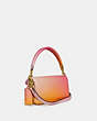 COACH®,PILLOW TABBY SHOULDER BAG 18 WITH OMBRE,Nappa leather,Mini,Brass/Petunia Multi,Angle View