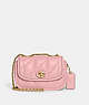 COACH®,PILLOW MADISON SHOULDER BAG 18 WITH QUILTING,Nappa leather,Mini,Brass/Bubblegum,Front View