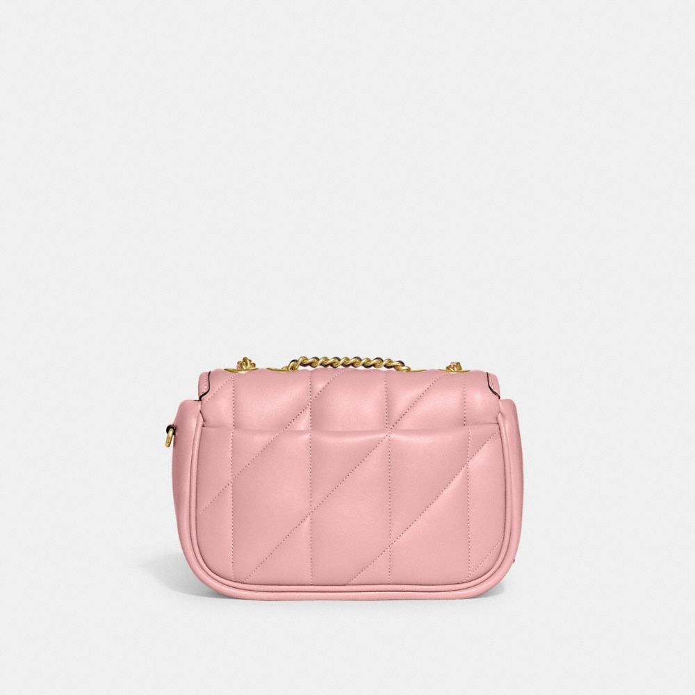 COACH®,PORTÉ-ÉPAULE PILLOW MADISON 18 MATELASSÉ,Cuir nappa,Laiton/Gomme à bulles,Back View