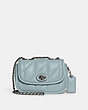 COACH®,PILLOW MADISON SHOULDER BAG 18 WITH QUILTING,Nappa leather,Mini,Pewter/Aqua,Front View