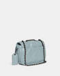 COACH®,PILLOW MADISON SHOULDER BAG 18 WITH QUILTING,Nappa leather,Mini,Pewter/Aqua,Angle View