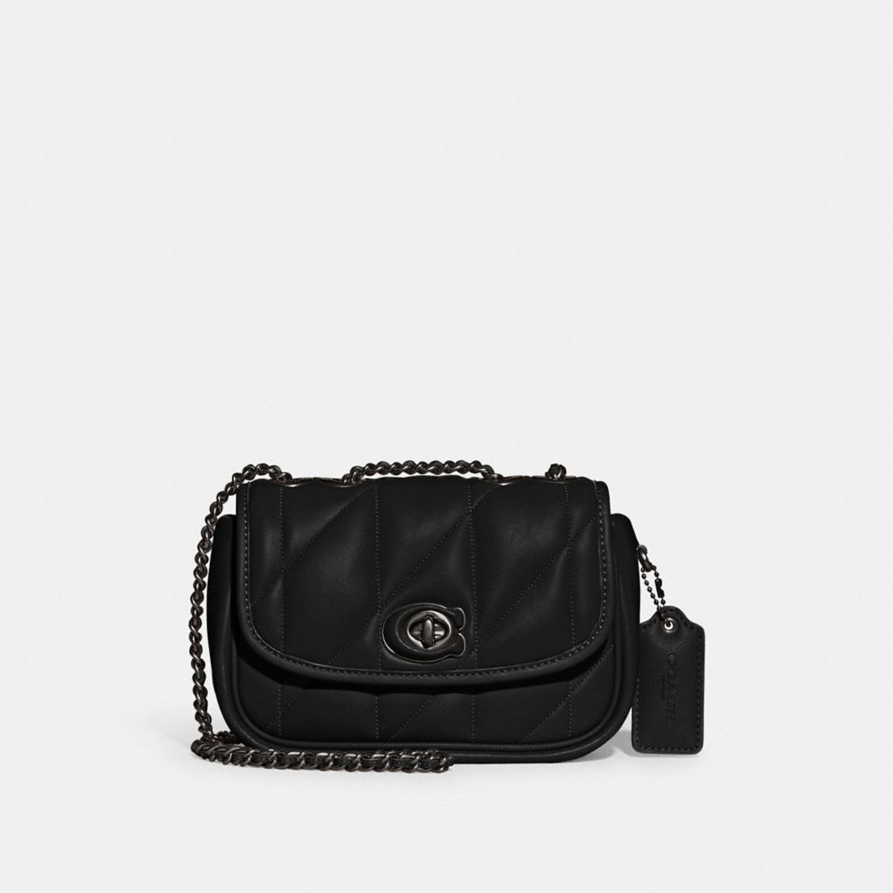 Black Quilted Nappa Leather Shoulder Bag