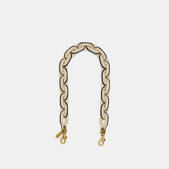 COACH®  Leather Covered Short Chain Strap