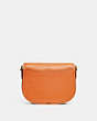 COACH®,WILLOW SADDLE BAG,Polished Pebble Leather,Small,Brass/Papaya,Back View
