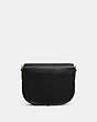 COACH®,WILLOW SADDLE BAG,Polished Pebble Leather,Small,Brass/Black,Back View