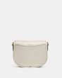 COACH®,WILLOW SADDLE BAG,Polished Pebble Leather,Small,Brass/Chalk,Back View