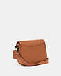 COACH®,WILLOW SADDLE BAG,Polished Pebble Leather,Small,Pewter/Canyon Multi,Angle View